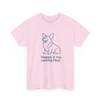 Happy Is My Resting Face - Funny Corgi Tee