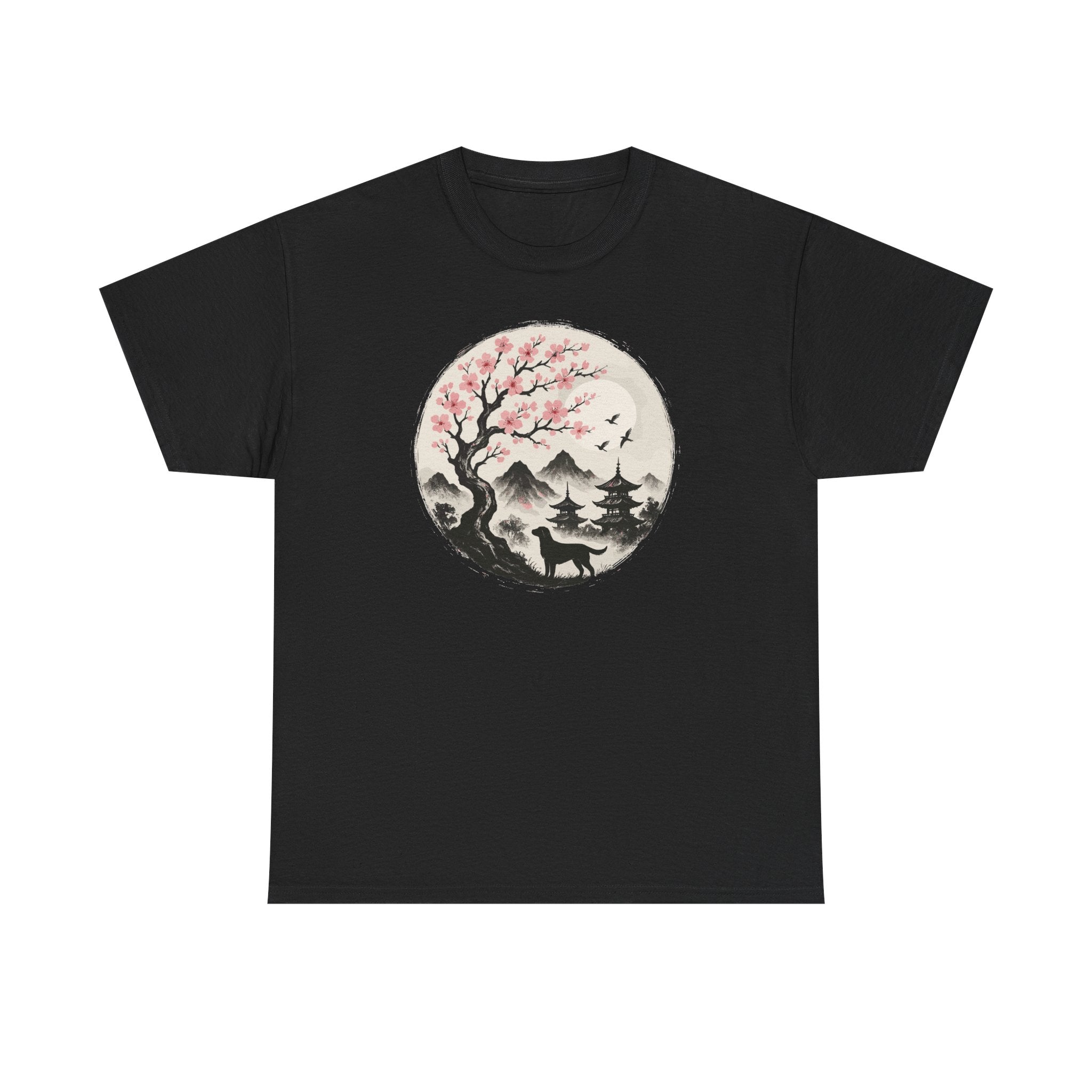 Labrador Under Cherry Blossoms T-Shirt