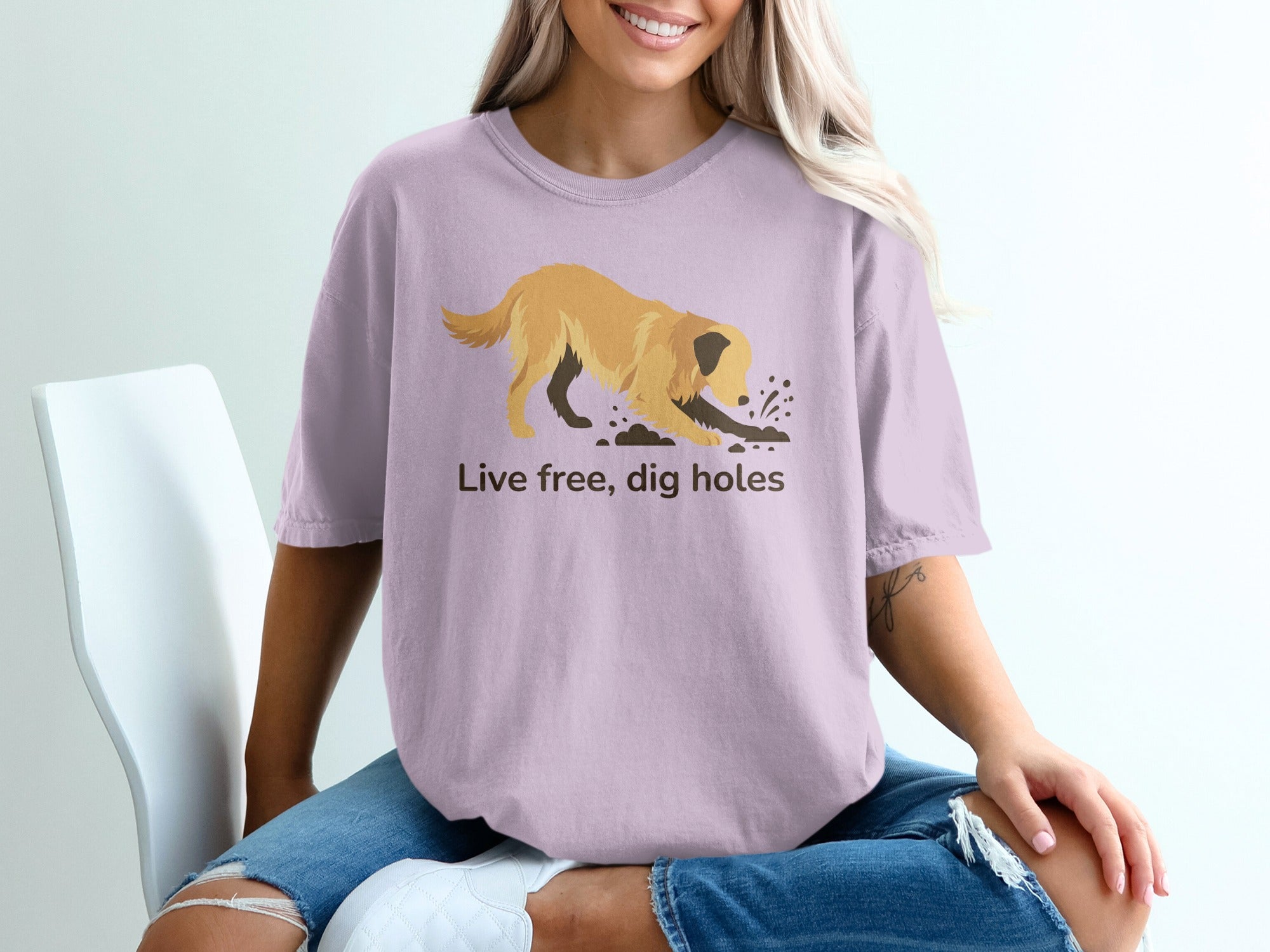 Live free dig holes graphic t-shirt product