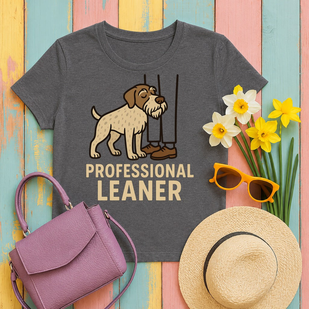 german wirehaired pointer professional-leaner tee flat lay hero
