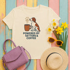 Irish Red and White Setter Powered by Setters and Coffee Tee