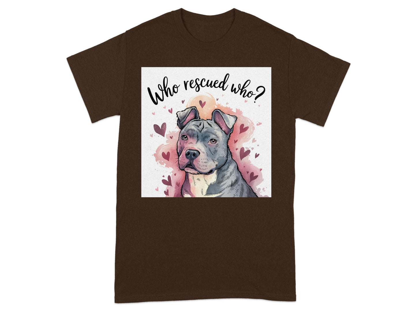 Who Rescued Who Dog Lovers Graphic Tee Shirt product