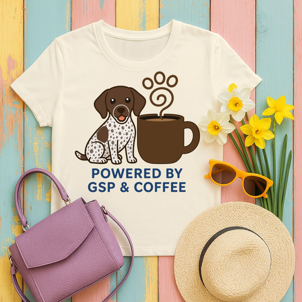 Powered by GSP & Coffee T-Shirt in Natural