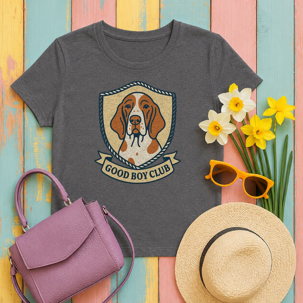 Bracco Italiano Good Boy Club Tee in Dark Grey Heather