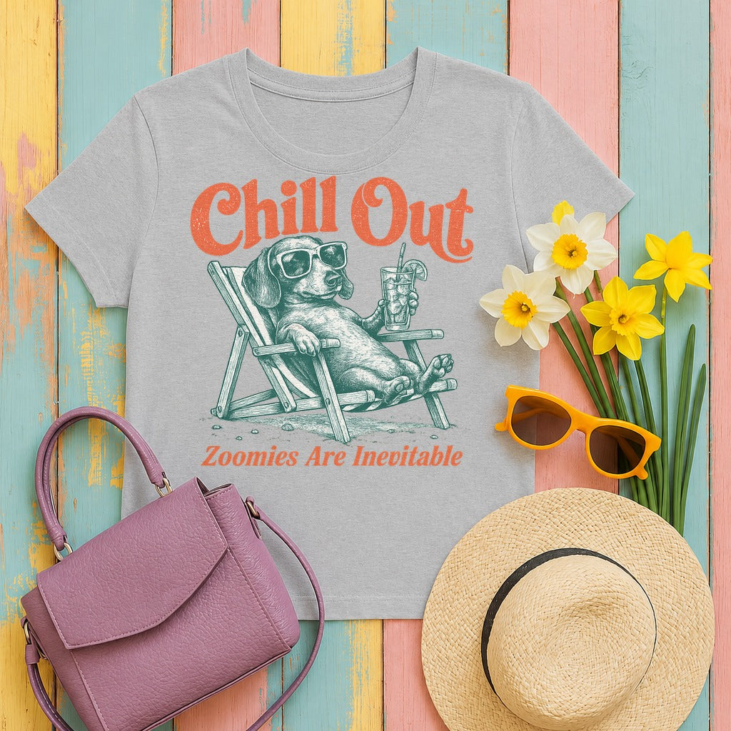Chill Out Beagle T-Shirt in Sport Grey