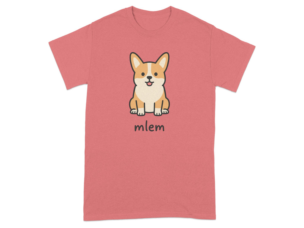 Cute Corgi Mlem Graphic Printed T-Shirt