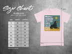 Gildan 5000 size chart with t-shirt graphic featuring a Gordon Setter and text.