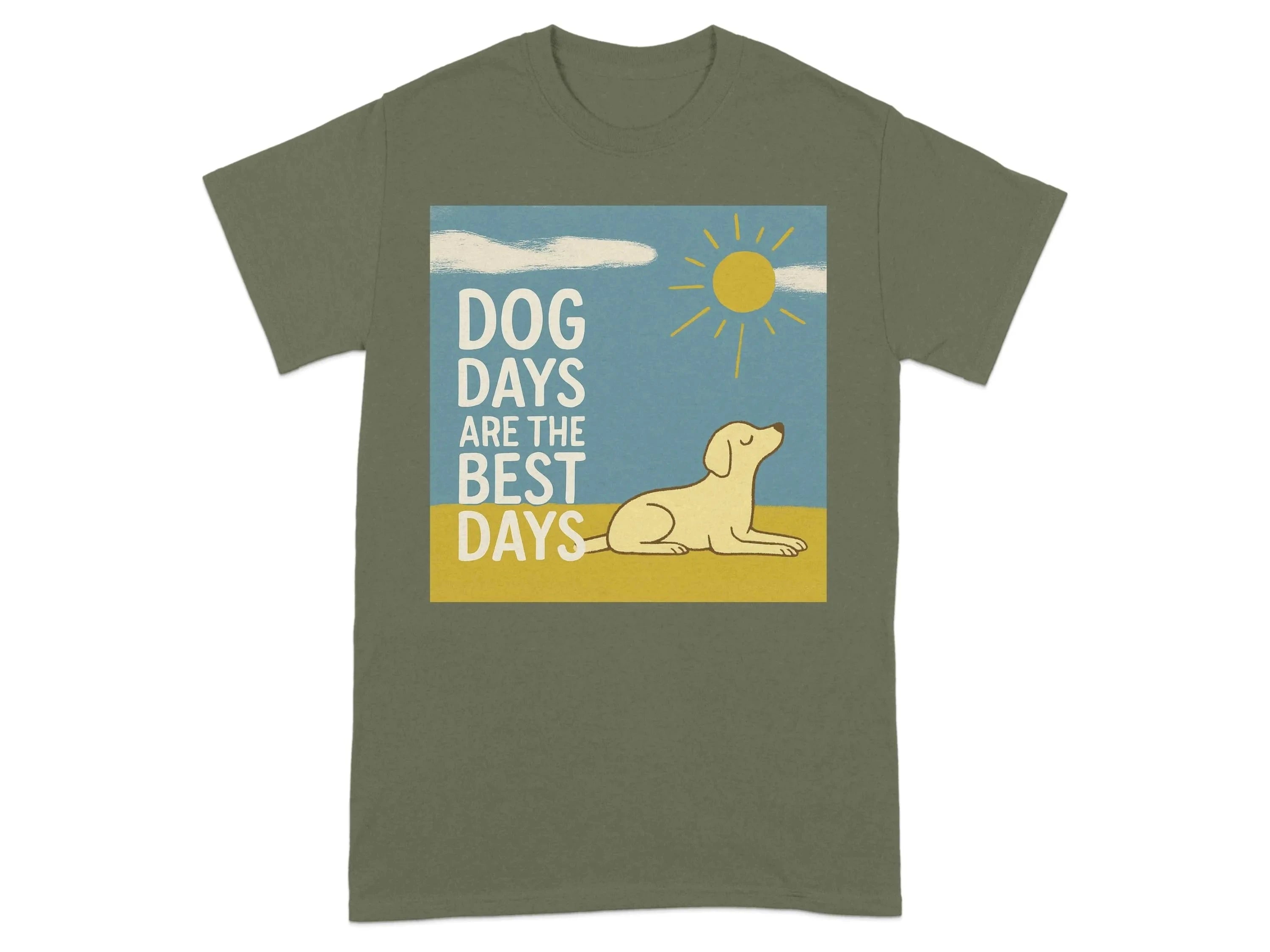 Dog Days Are The Best Days Yellow Lab T-Shirt T-shirt