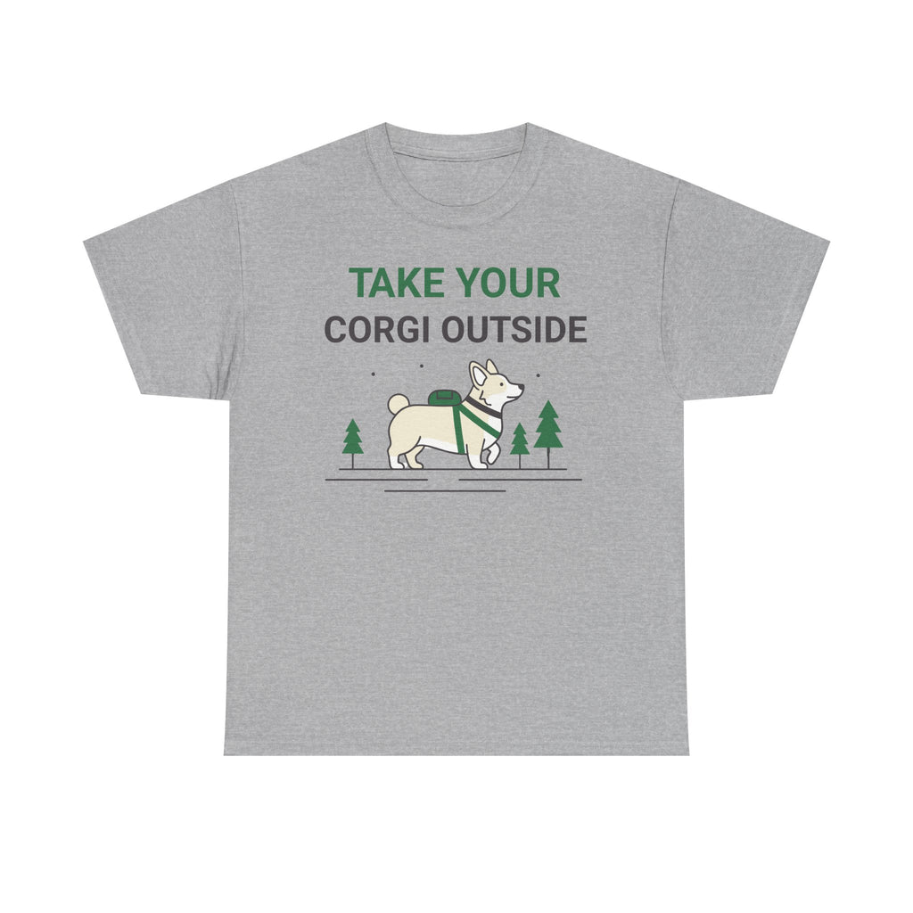 Take Your Corgi Outside Outdoors Adventure Cartoon T-Shirt