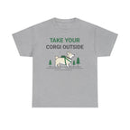 Take Your Corgi Outside Outdoors Adventure Cartoon T-Shirt