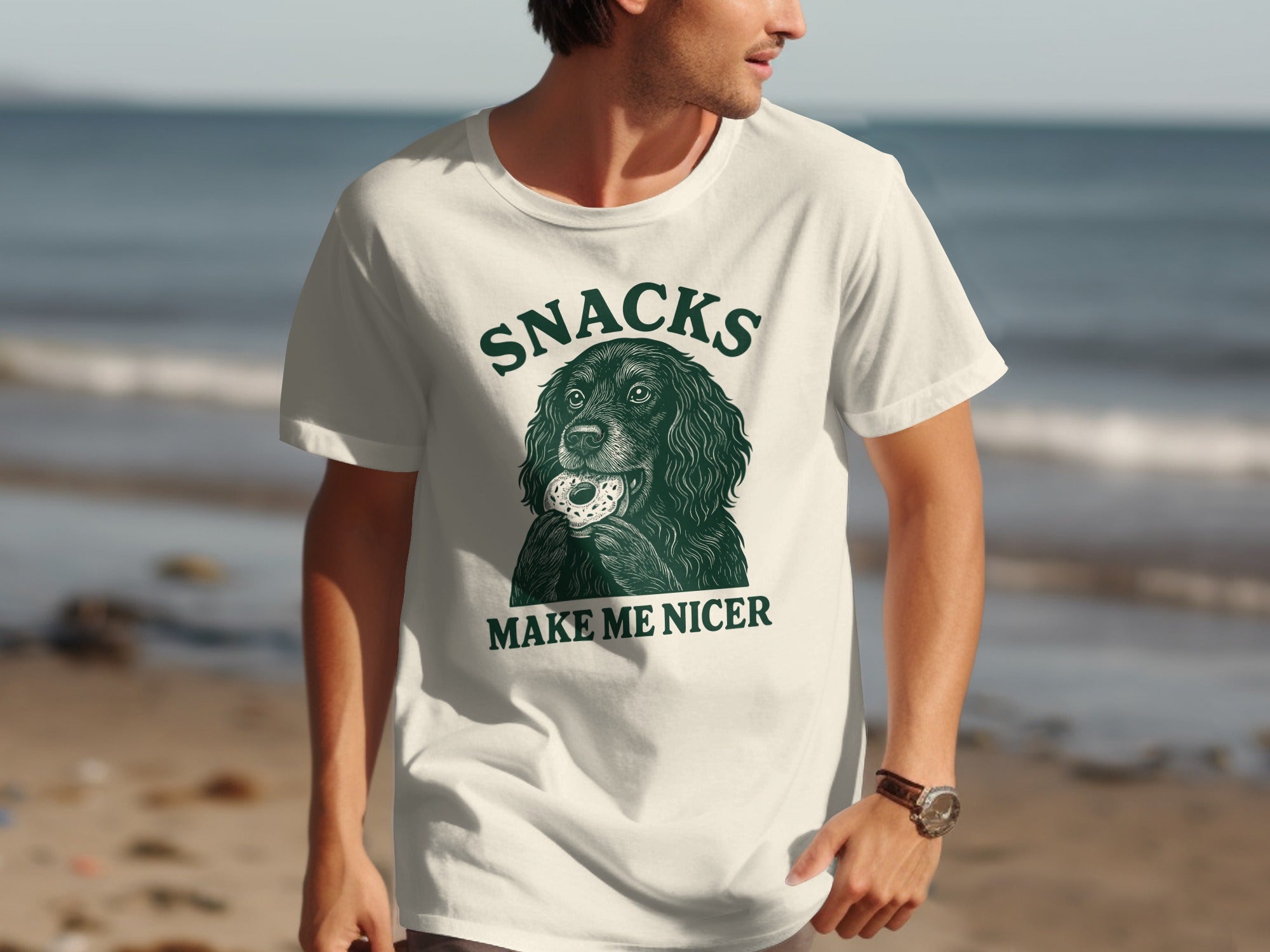 Snacks Make Me Nicer Dog Graphic Shirt