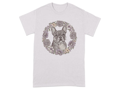 French Bulldog Floral Wreath Graphic T-Shirt product