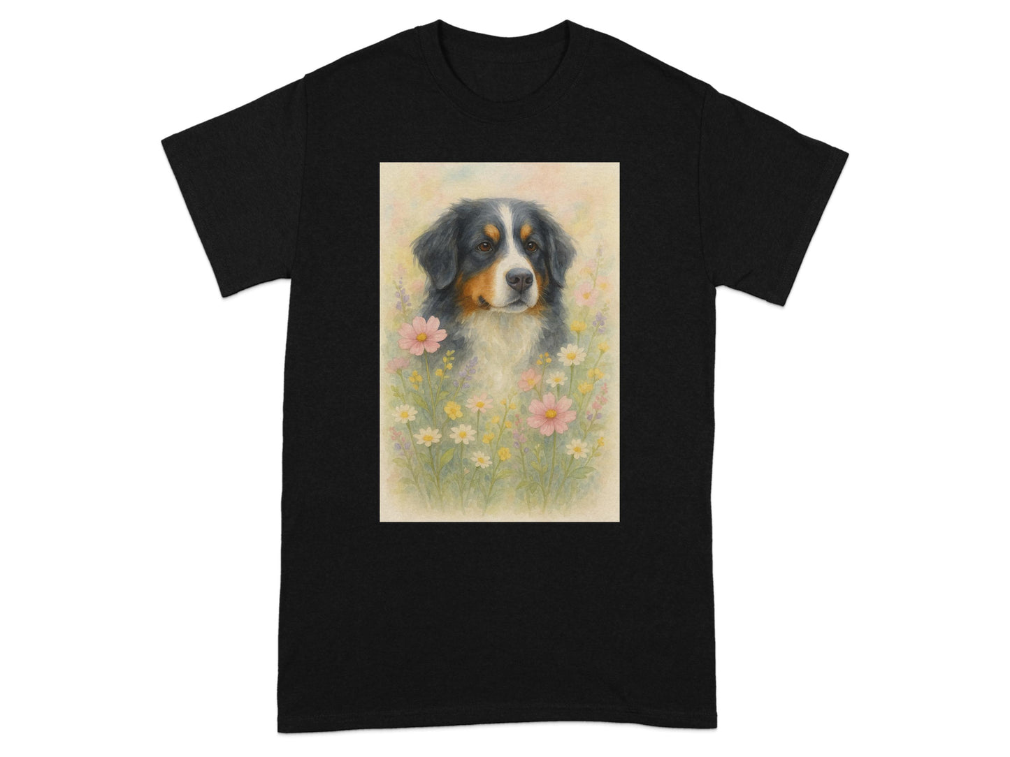 Australian Shepherd Dog Print Black T-Shirt product type