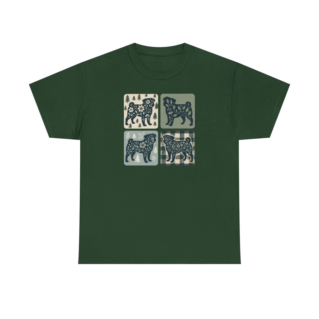 Winter Pug Design T-Shirt