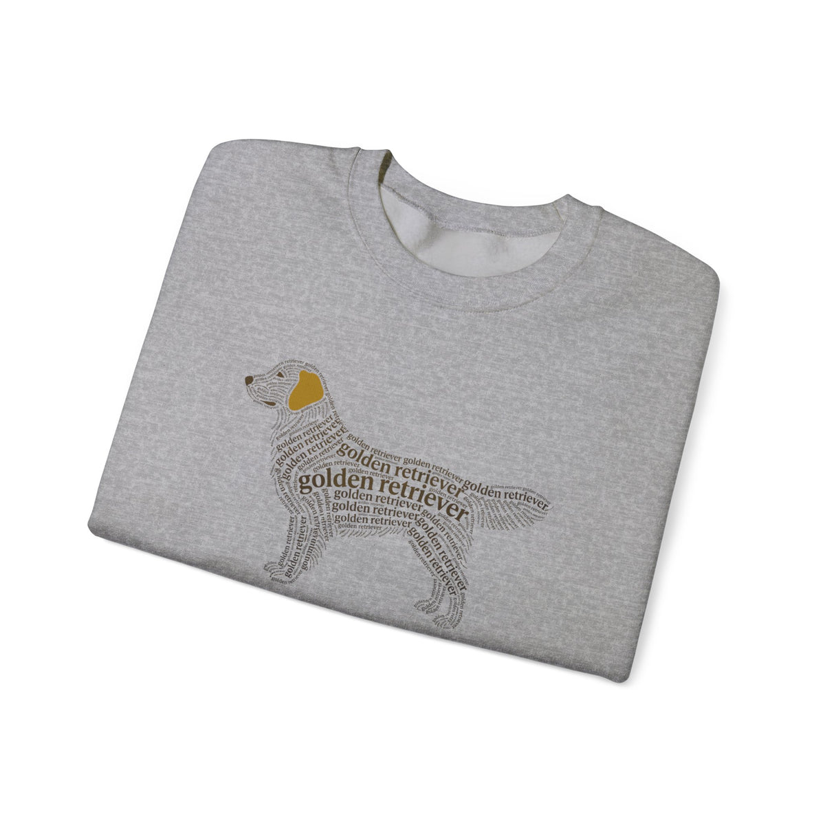 Golden Retriever Typographic Art Sweatshirt