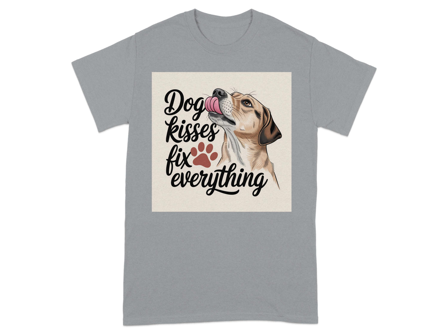 Dog kisses fix everything graphic T-shirt product