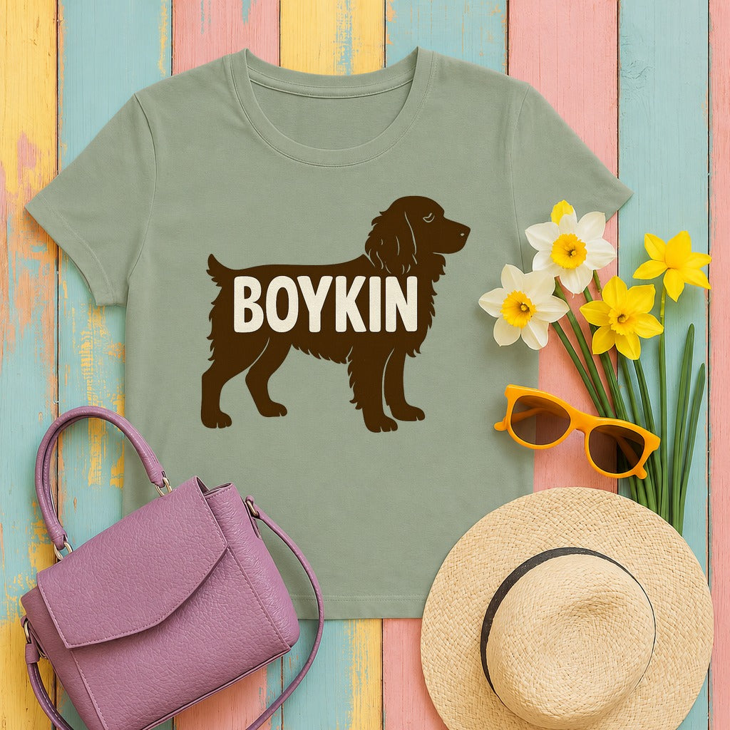 Boykin Spaniel Silhouette T-shirt in Sage