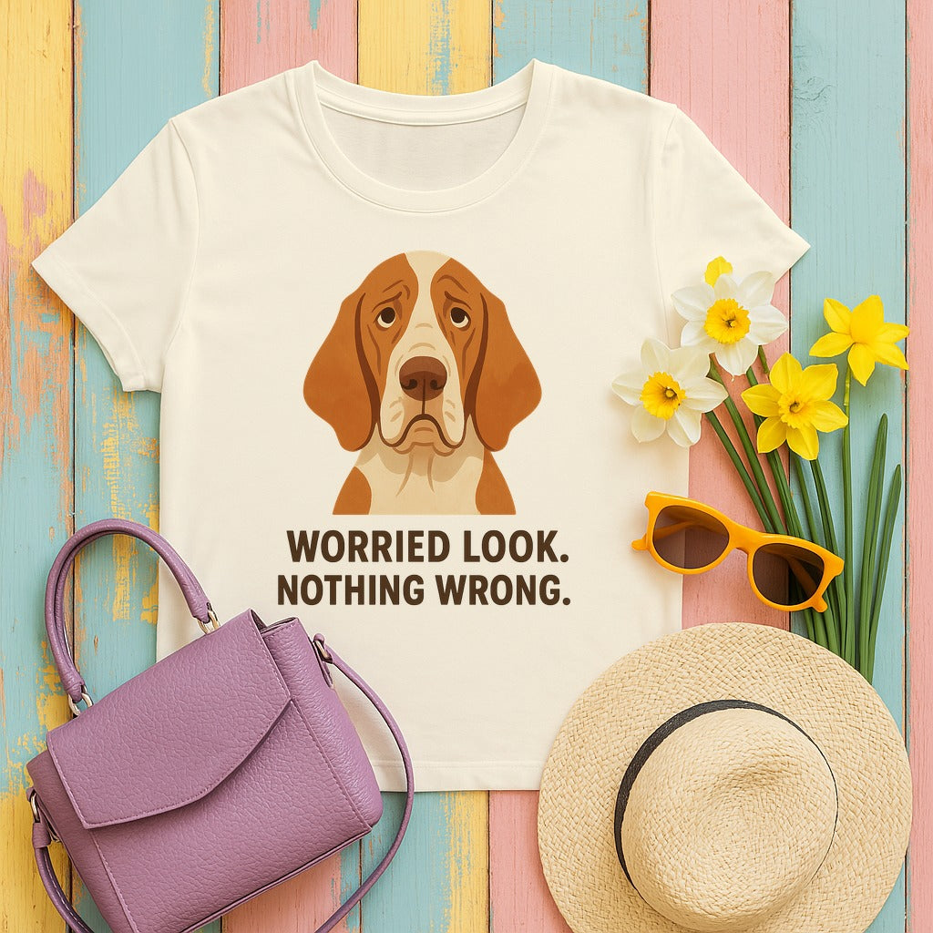 Bracco Italiano Worried Look Tee in Natural