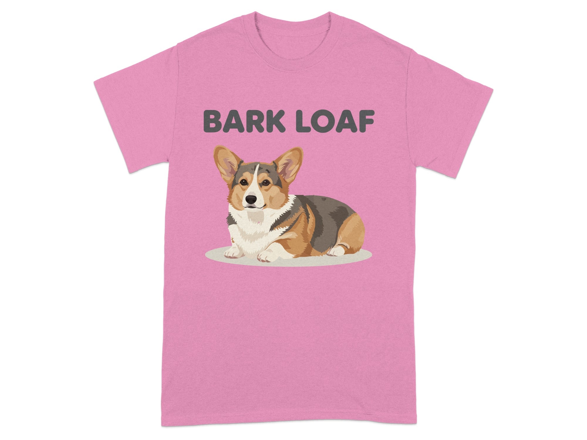 Adorable Corgi Bark Loaf Pink Graphic T-Shirt