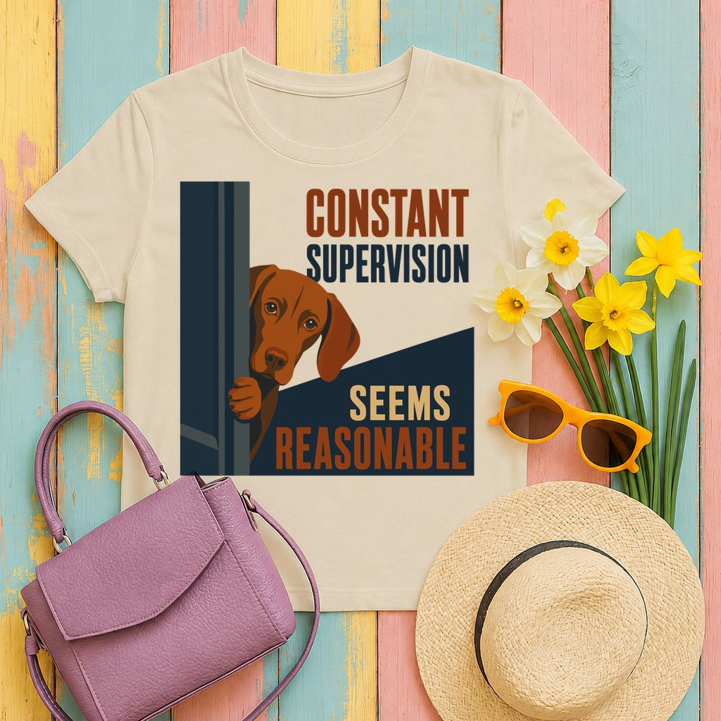 Constant Supervision Vizsla T-Shirt in Sand