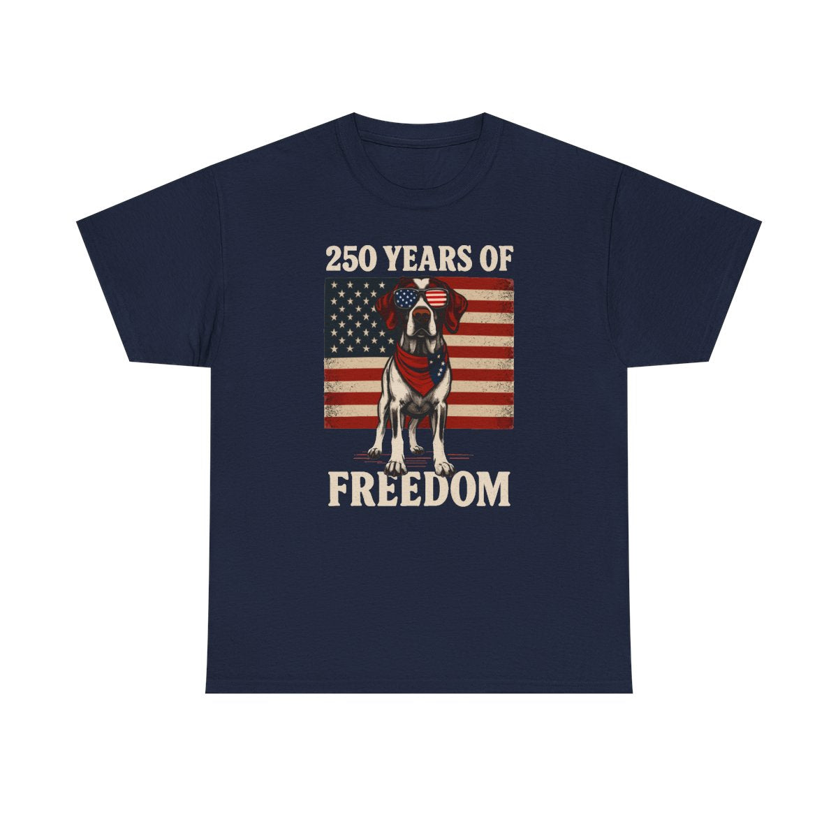250 Years Of Freedom Patriotic German Shorthaired Pointer With American Flag T-Shirt