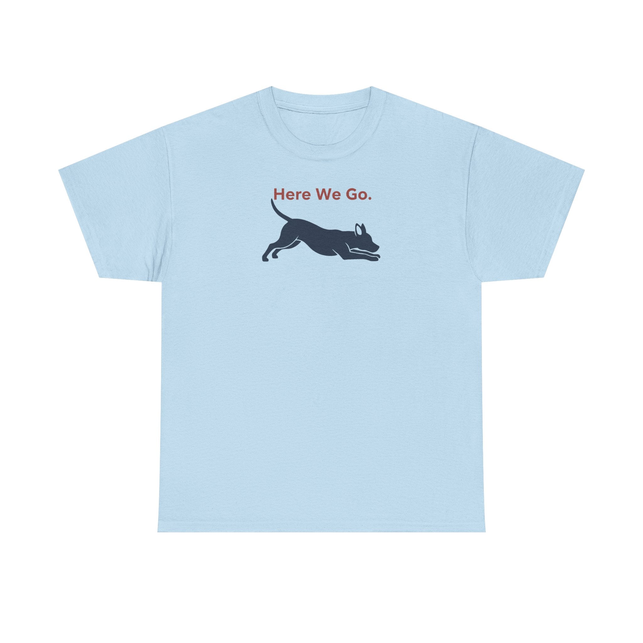 Here We Go. Dog Running Silhouette T-Shirt