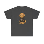 Goth Punk Golden Retriever In Skull Shirt T-Shirt