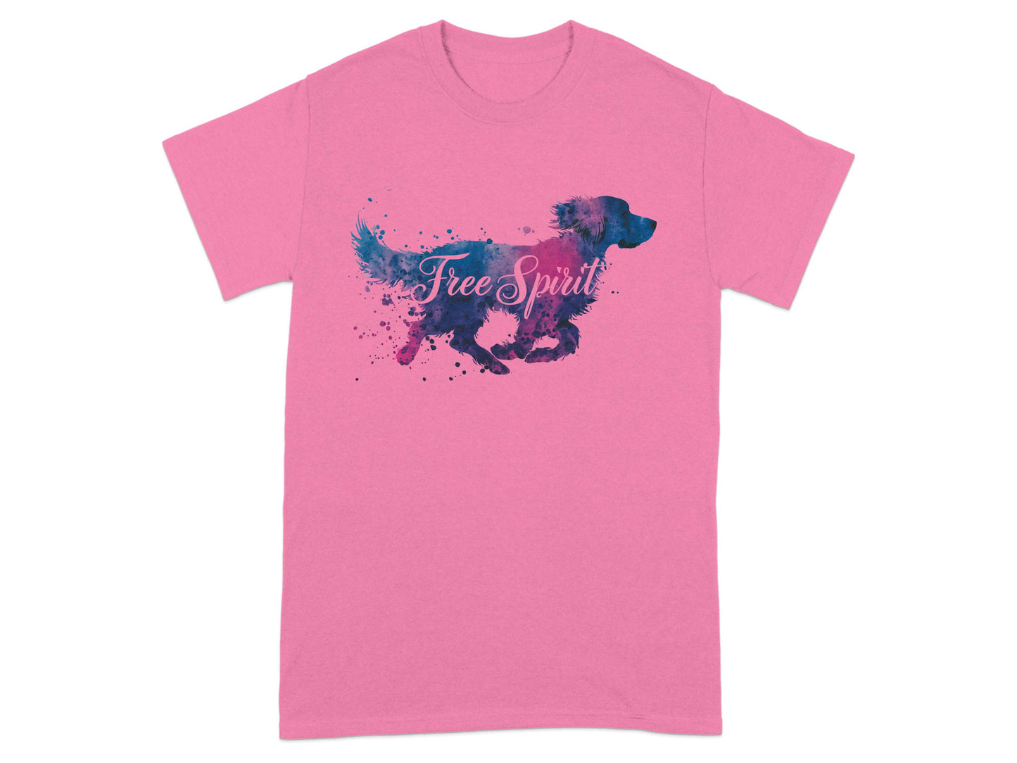 Free Spirit Colorful Dog Art Design T-Shirt product type