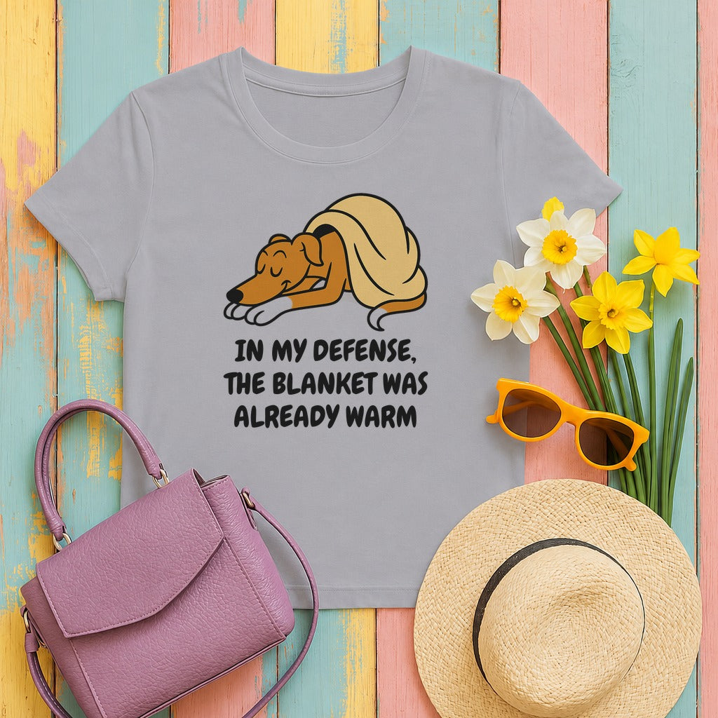 Greyhound Blanket Was Already Warm Tee in Athletic Heather