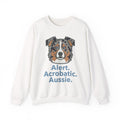 Alert. Acrobatic. Aussie. Sweatshirt in White