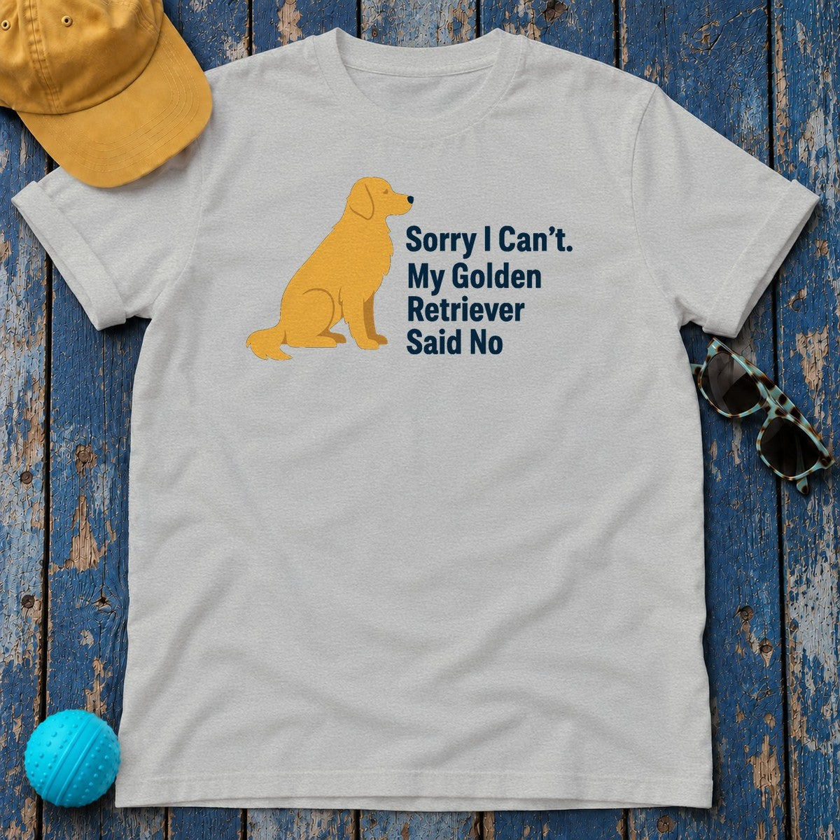 Golden Retriever Said No T-Shirt in Sport Grey