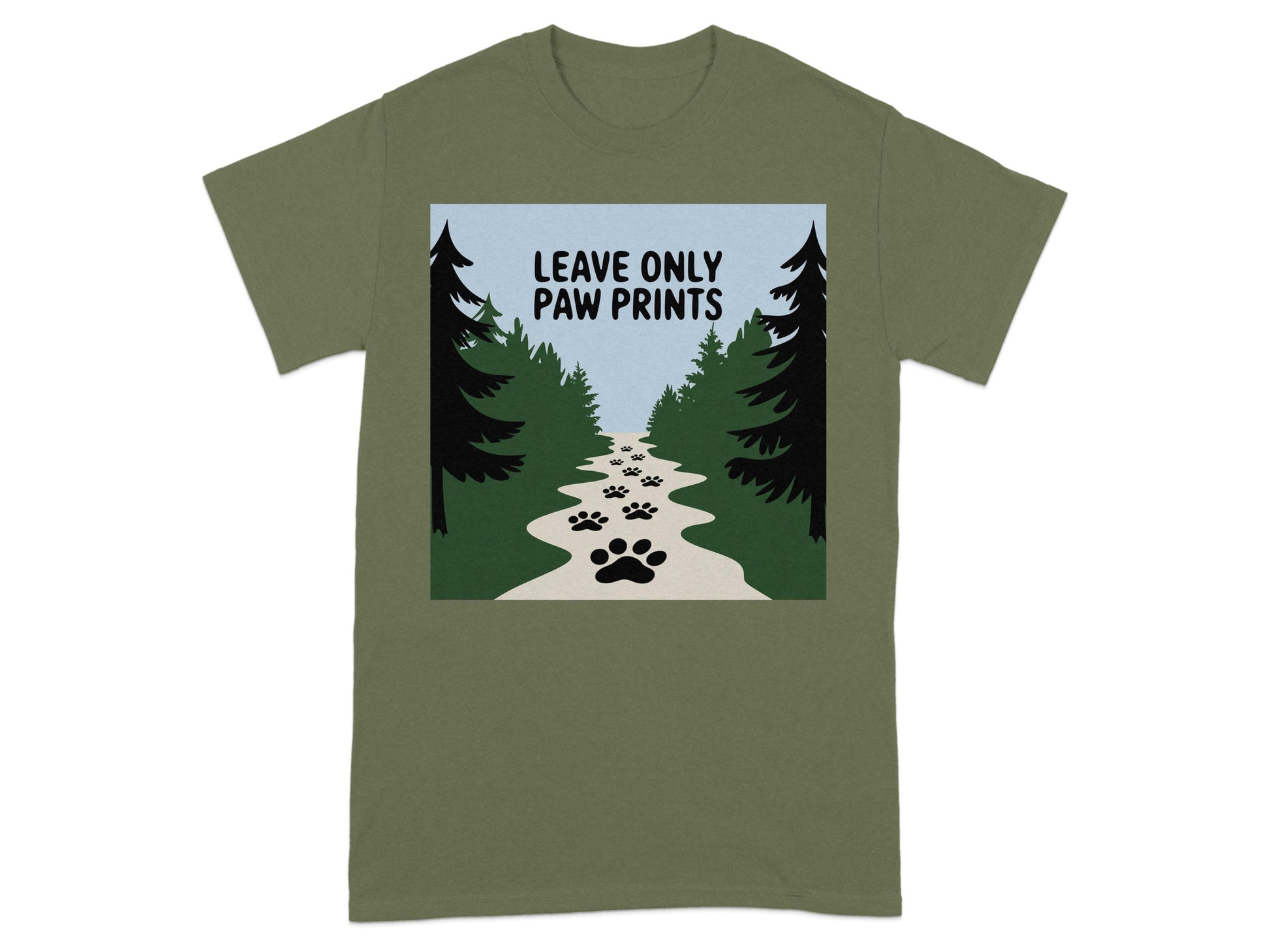 Leave Only Paw Prints Nature Design T-Shirt product type