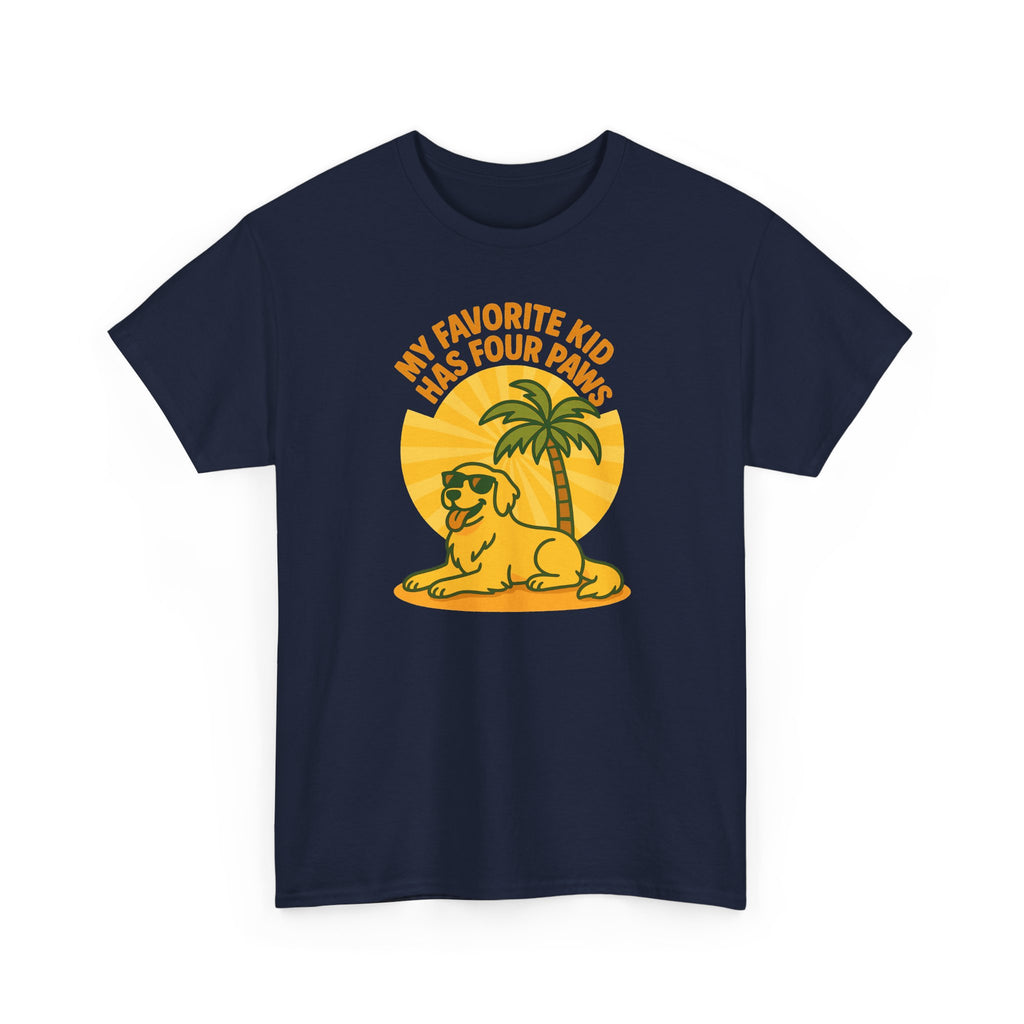 My Favorite Kid Has Four Paws With Golden Retriever T-Shirt