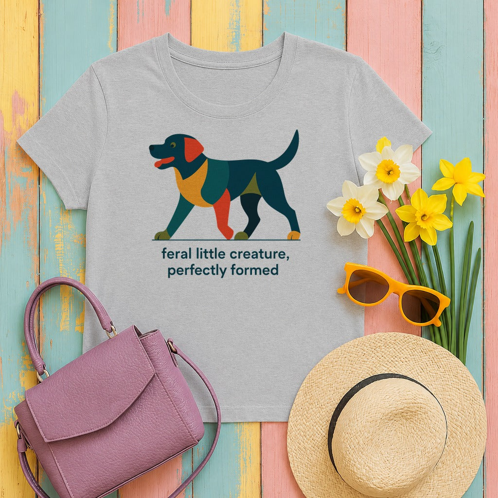 Labrador Retriever — Feral Creature Black Lab T-Shirt in Sport Grey