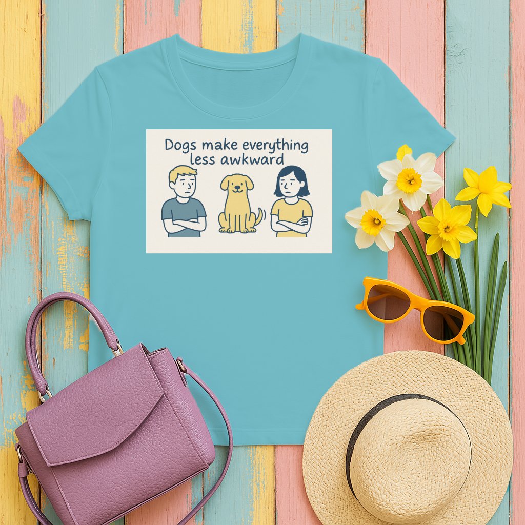 Dogs Make Everything Less Awkward Graphic T-Shirt Product