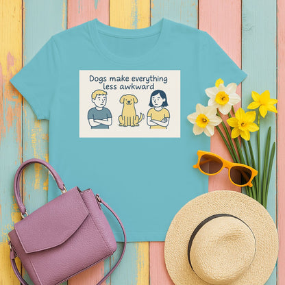 Dogs Make Everything Less Awkward Graphic T-Shirt Product