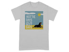 Grey t-shirt with graphic of a Rottweiler and text "Rottie Days Are The Best Days".