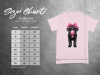 GILDAN 5000 t-shirt size chart showing width and length measurements in inches.