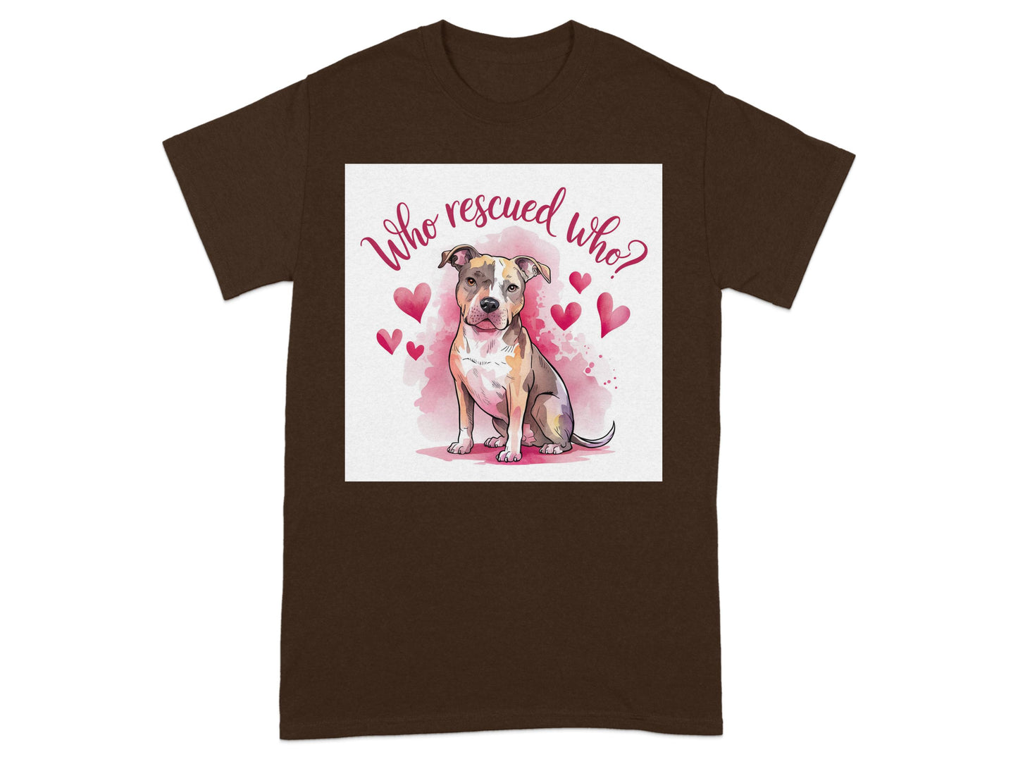 Who Rescued Who Cute Dog Lover Graphic T-Shirt product