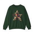 Pug Christmas Star sweatshirt in Forest Green