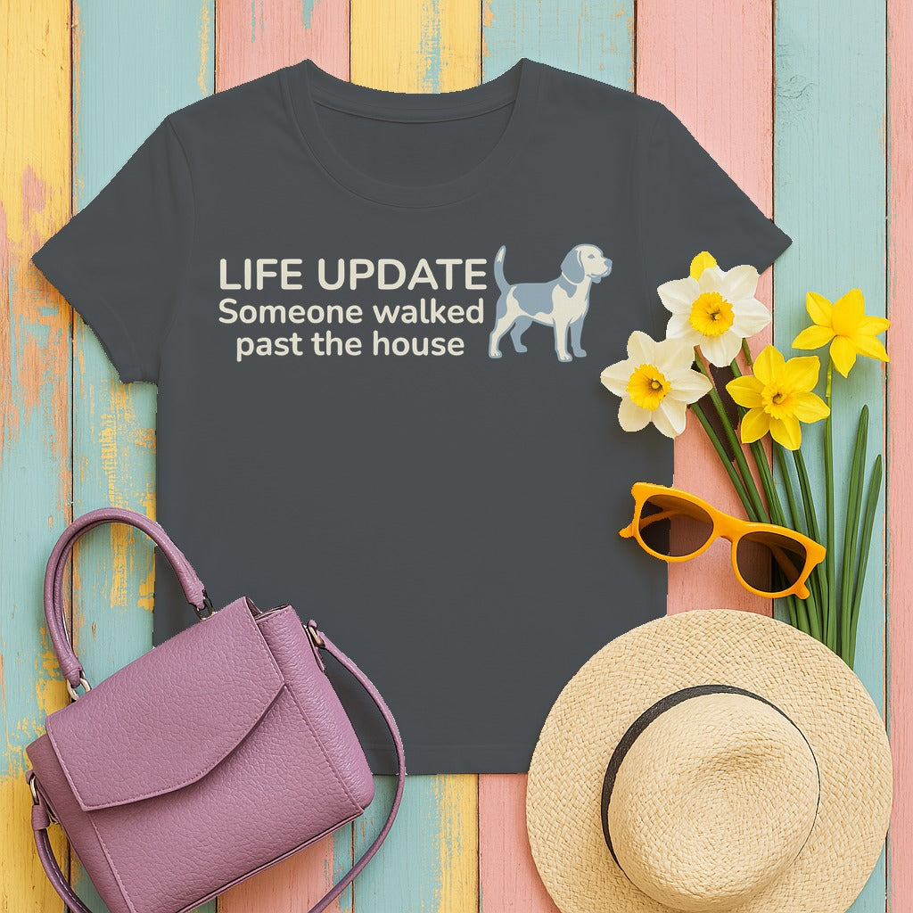 Beagle Life Update T-Shirt in Charcoal