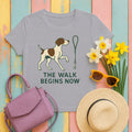 Pointer The Walk Begins Now T-shirt in Athletic Heather