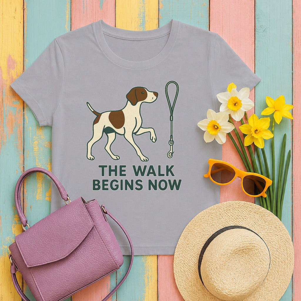Pointer The Walk Begins Now T-shirt in Athletic Heather