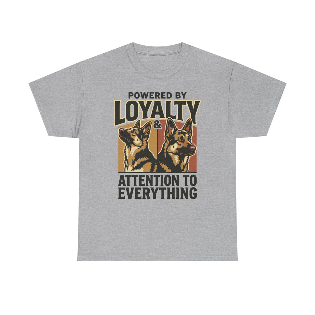 Powered By Loyalty German Shepherd T-shirt