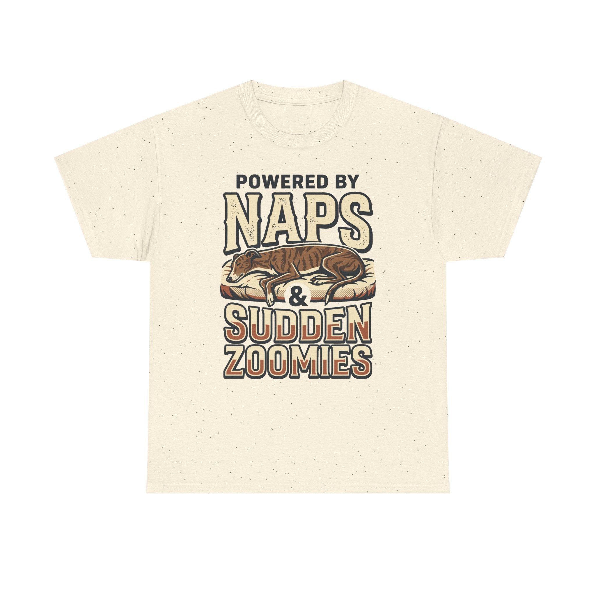 Powered By Naps & Zoomies Greyhound T-Shirt