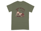 T-shirt with brown and white spotted dog graphic and text "TRUST THE NOSE".