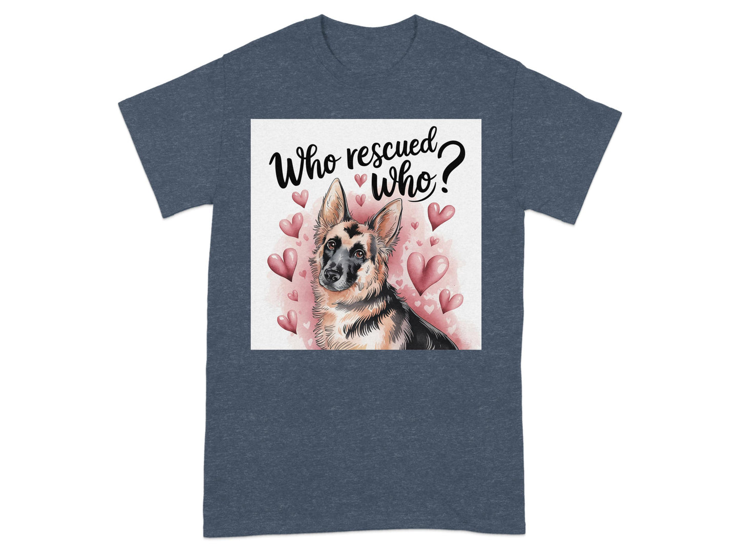 Who Rescued Who? German Shepherd Graphic T-Shirt product