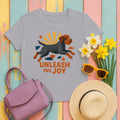 Wirehaired Pointing Griffon Unleash the Joy T-shirt in Athletic Heather