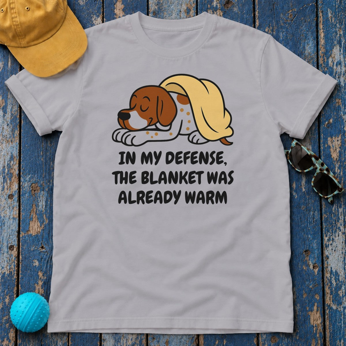 German Shorthaired Pointer Blanket Was Already Warm Tee in Athletic Heather