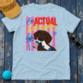 Actual Delight Dachshund & Socks T-Shirt in Light Blue